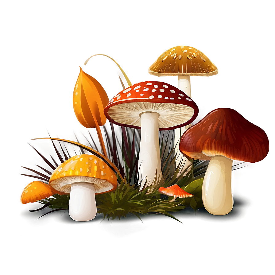 Autumn Mushrooms Png 05242024