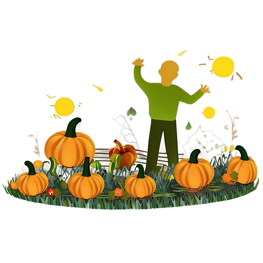 Autumn Pumpkin Patch Scene Png 06122024