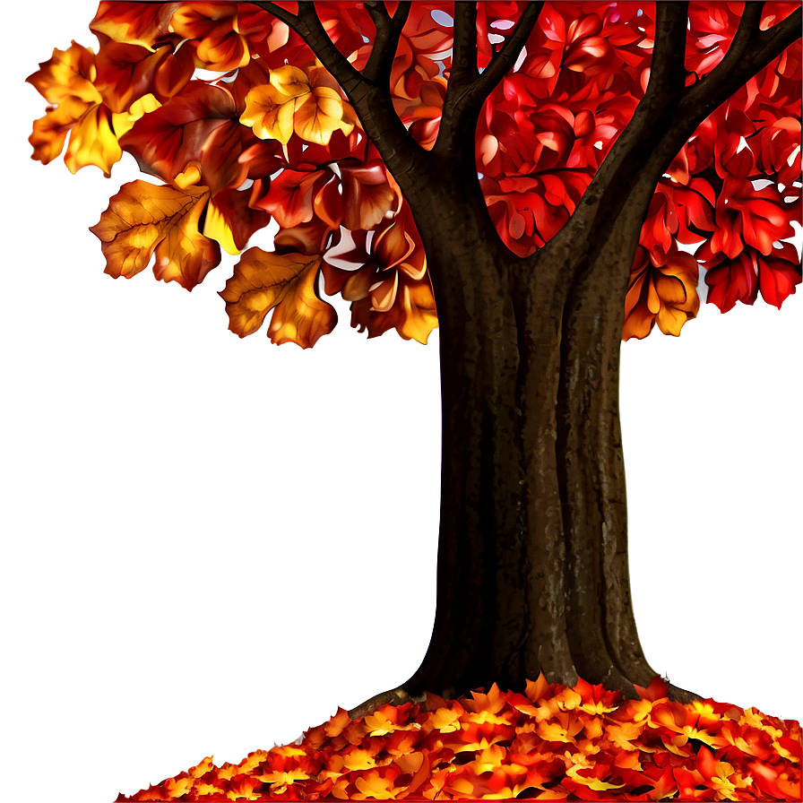 Autumn Red Tree Image Png 06252024