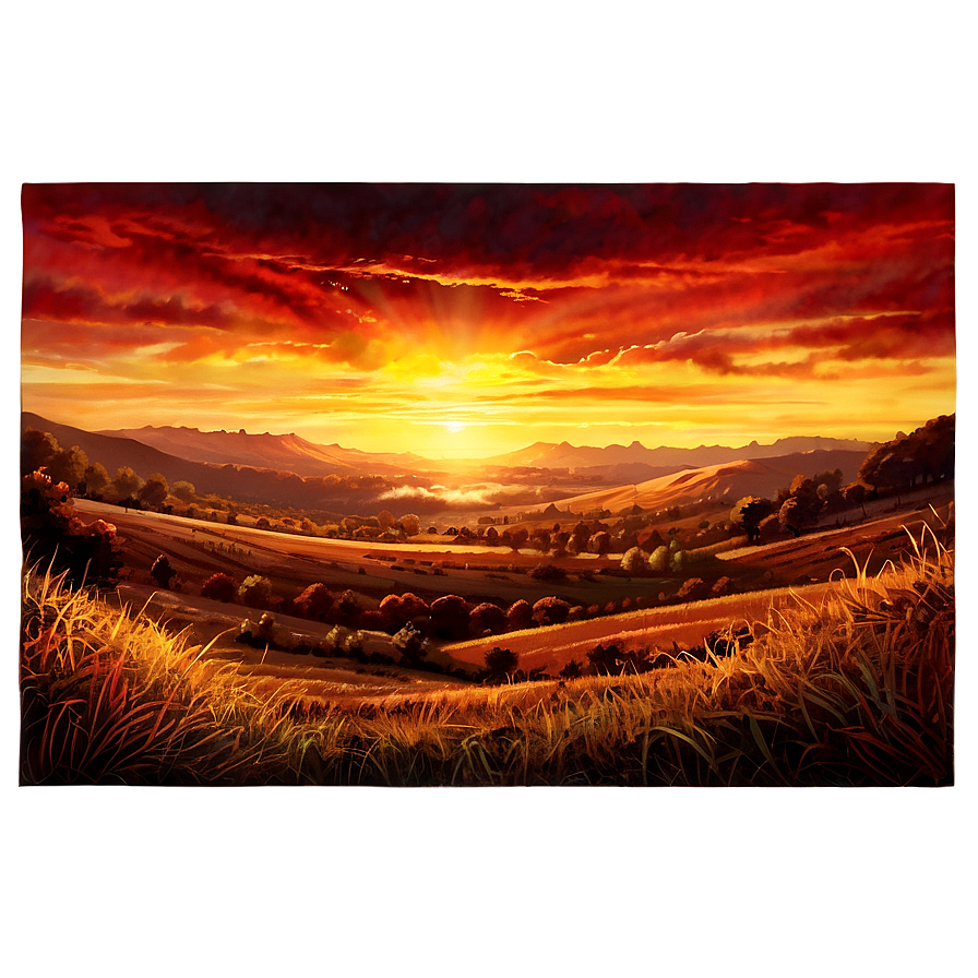 Autumn Sunset View Png Yaf