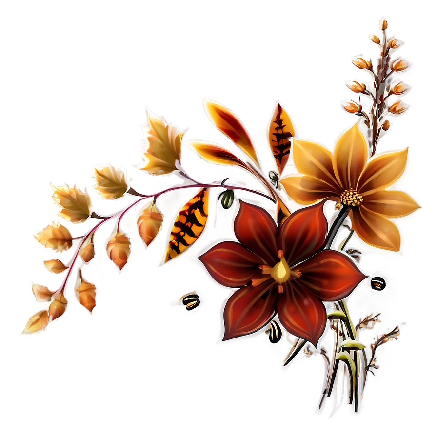 Autumn Symphony Flowers Png 06272024