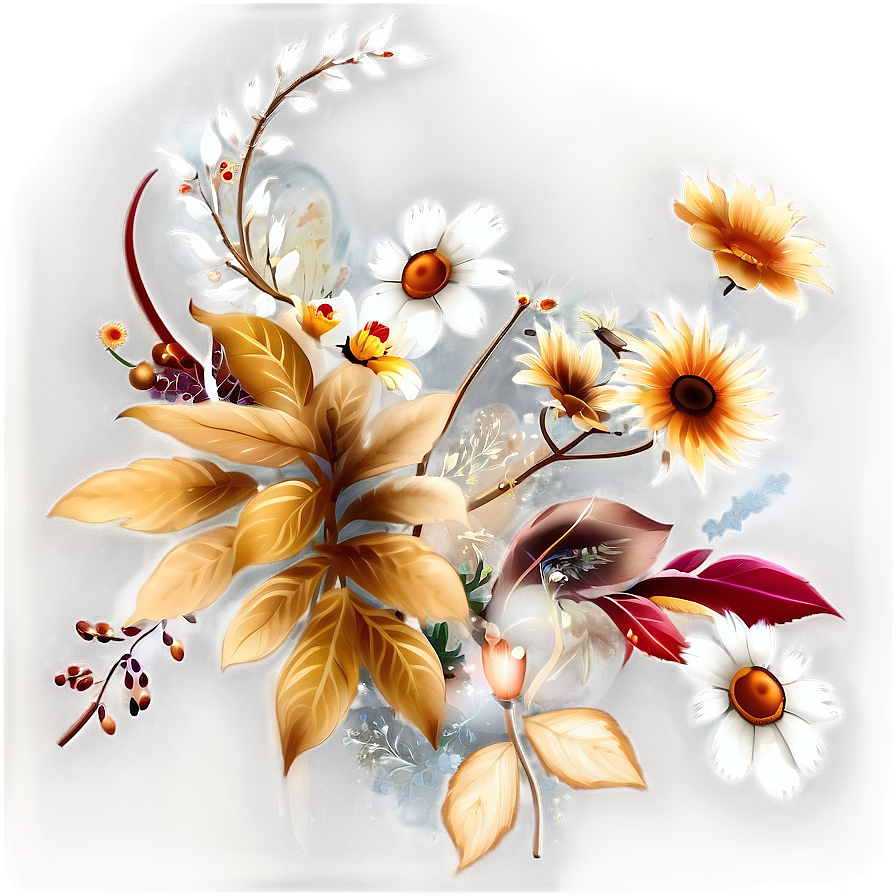 Autumn Symphony Flowers Png Abj