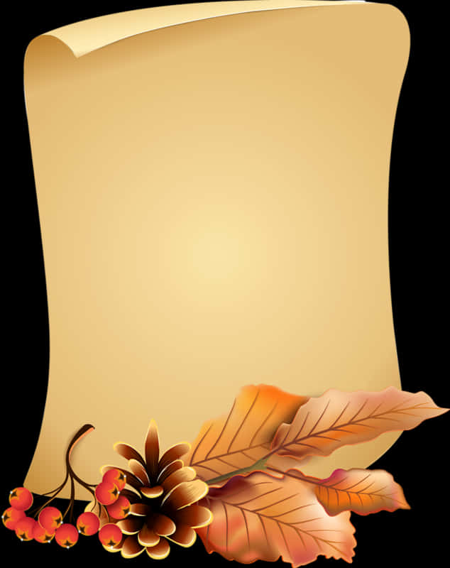 Autumn Themed Scroll Background