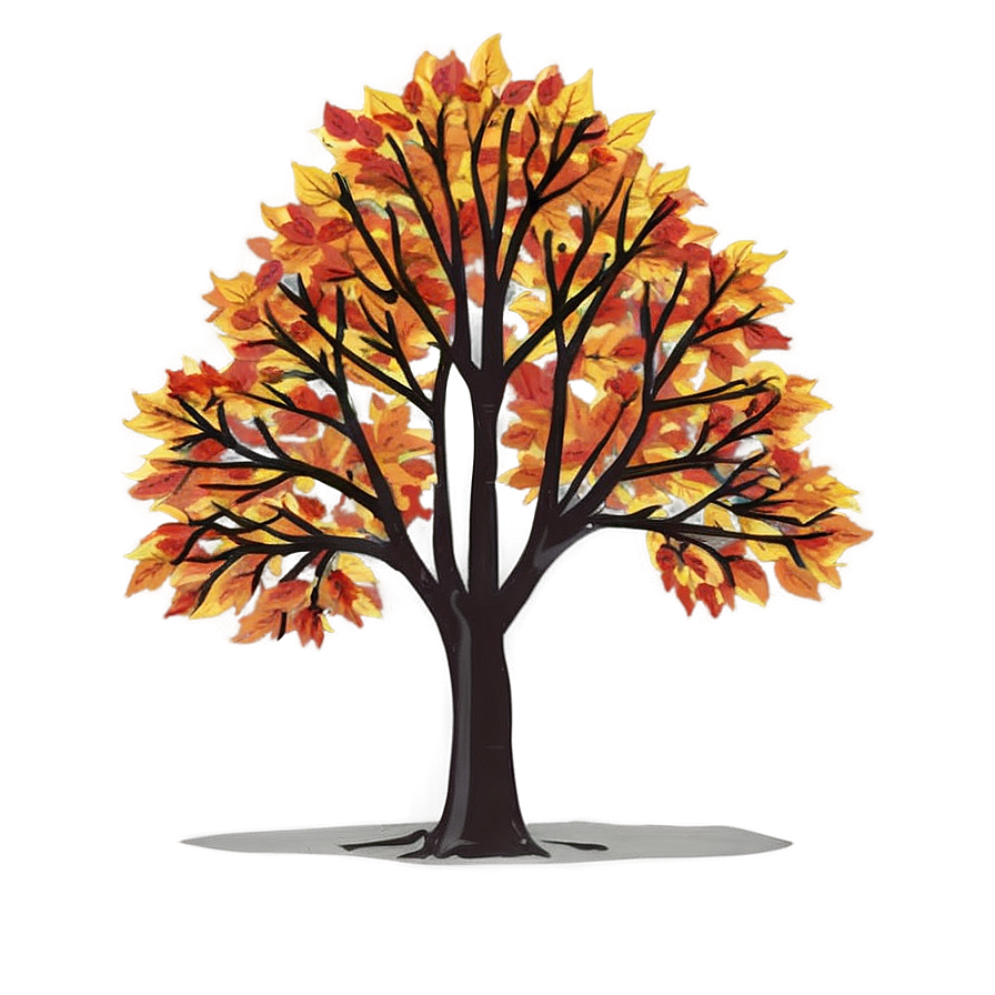 Autumn Tree Elevation Png Faf