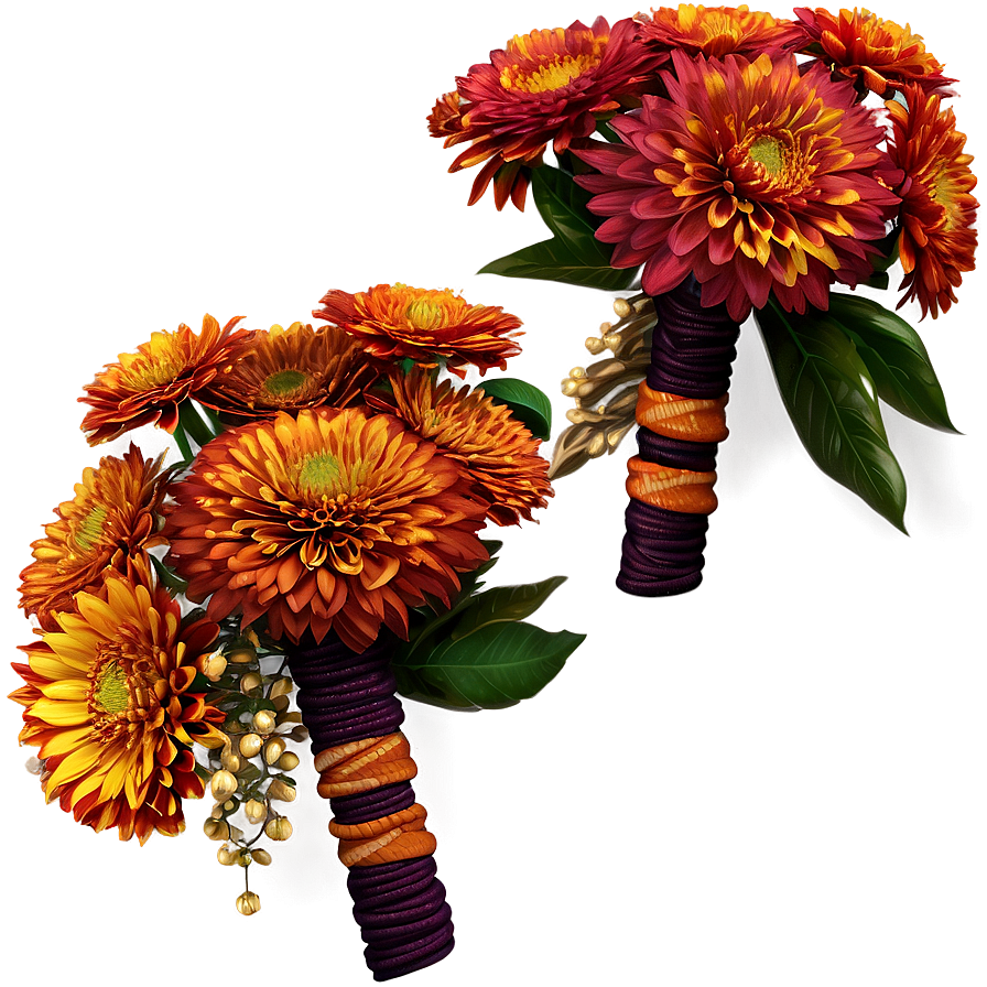 Autumn Wedding Bouquets Png 06292024