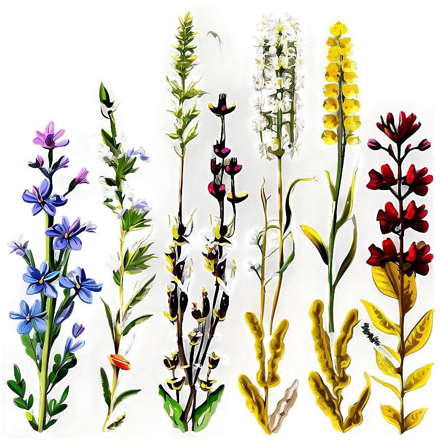 Autumn Wildflowers Display Png Cfp25