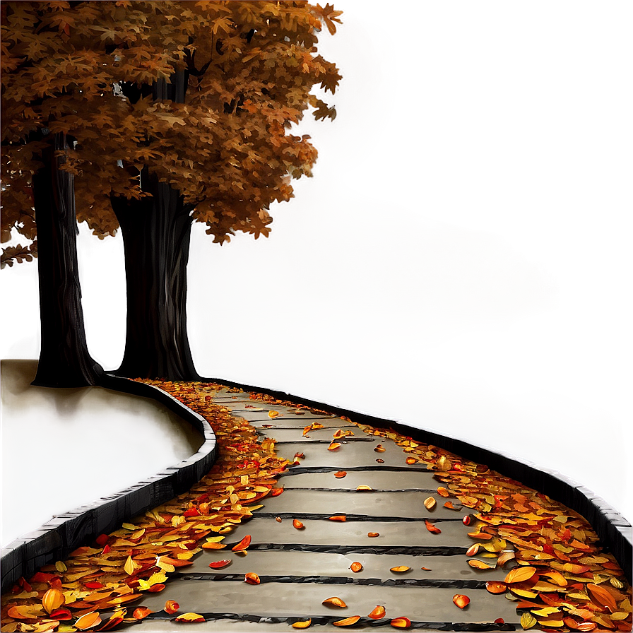 Autumnal Fallen Leaves Pathway Png 17