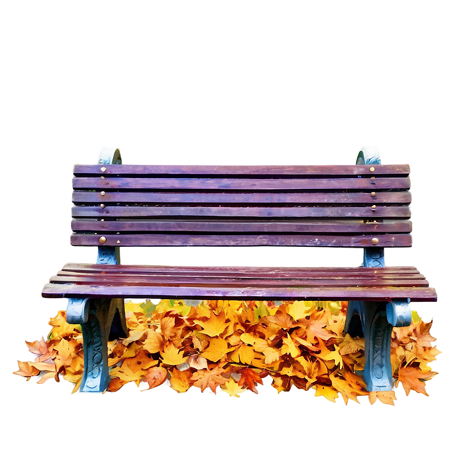 Autumnal Park Bench Png 05212024