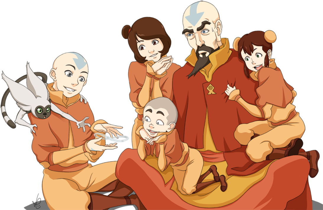 Avatar The Last Airbender Group Illustration