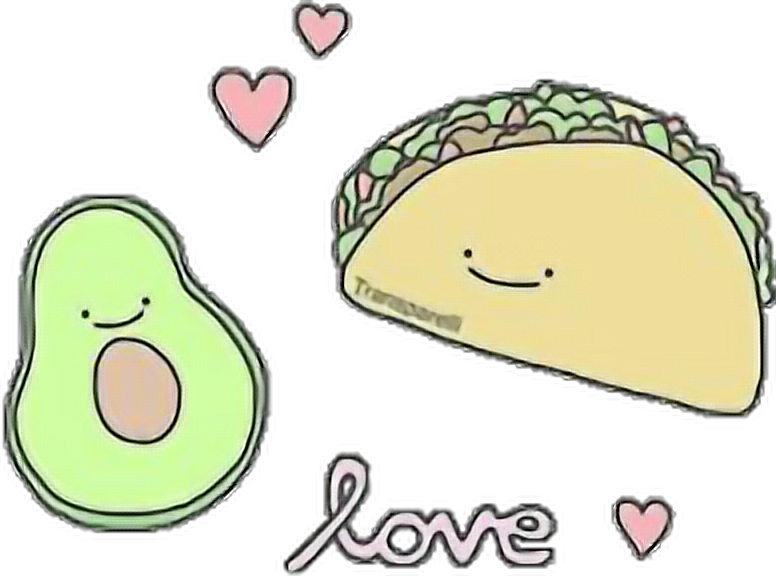 Avocado Taco Love Cartoon