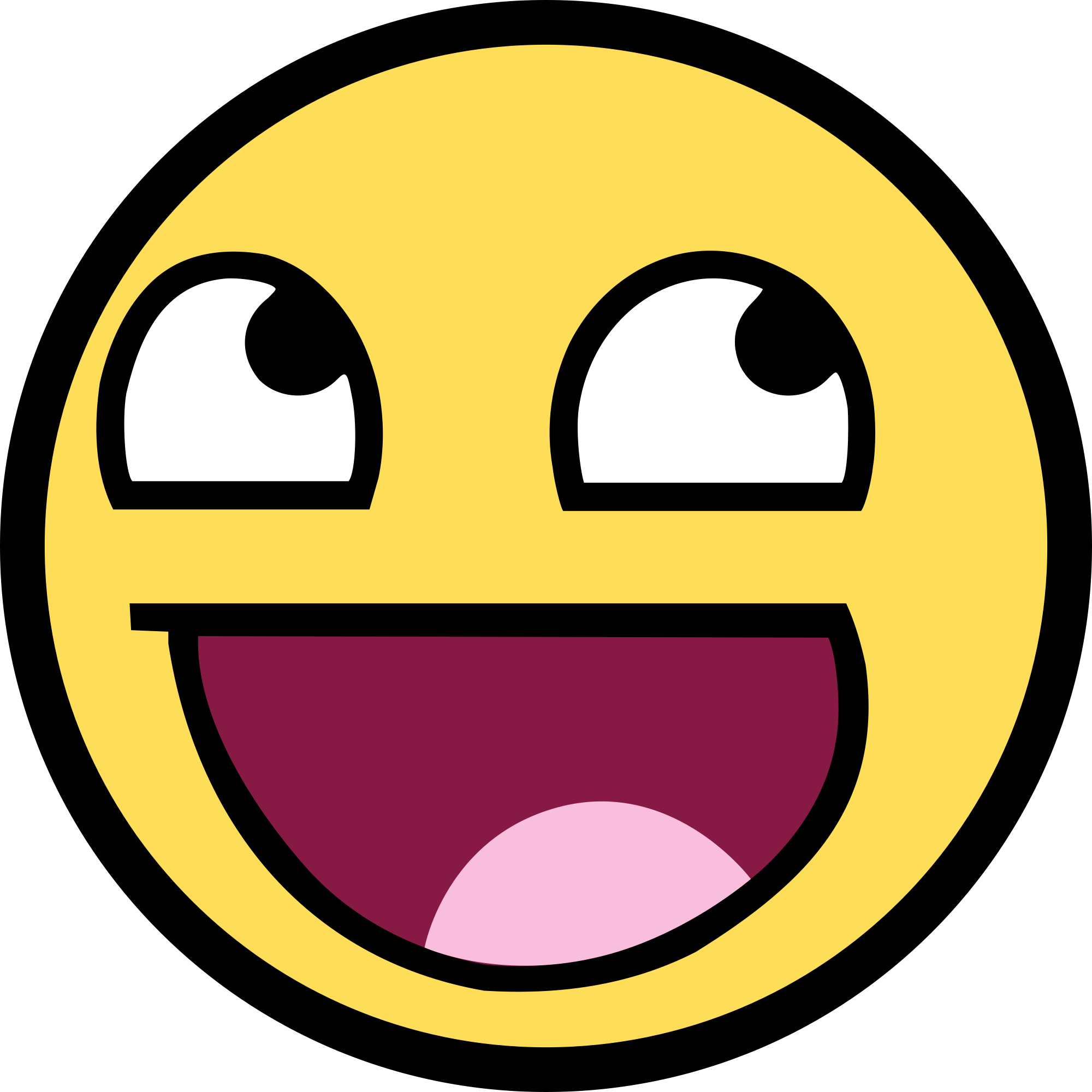 Awesome Face Meme Yellow Emoticon