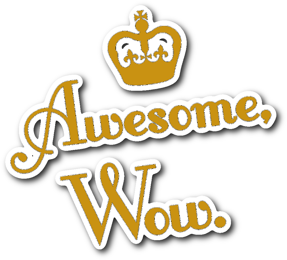 Awesome Wow Sticker Design