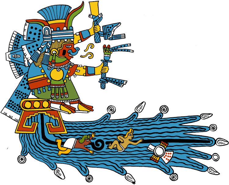 Aztec Warriorand Stream Glyph