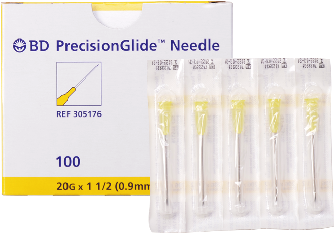 B D Precision Glide Needles Packaging