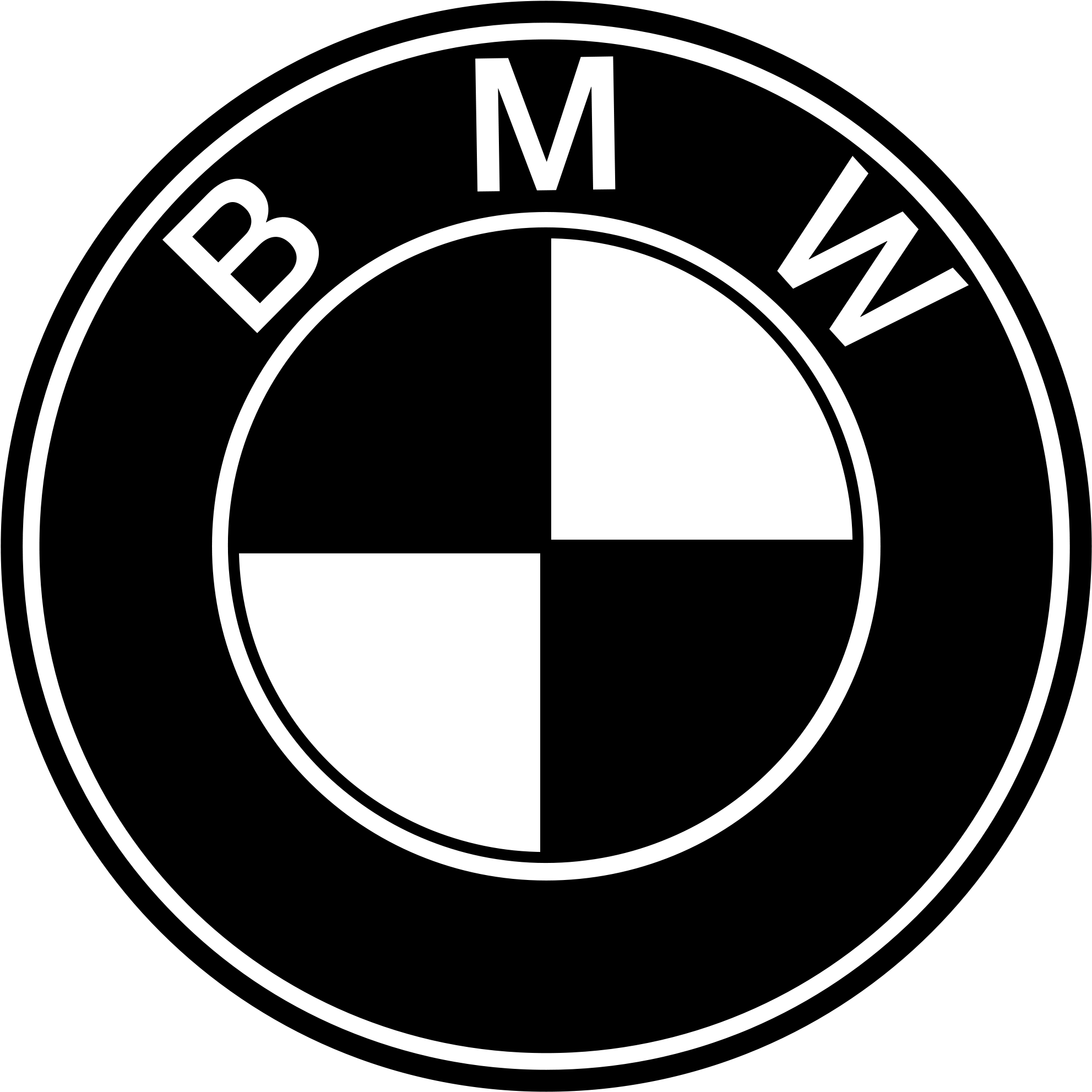 B M W Logo Blackand White