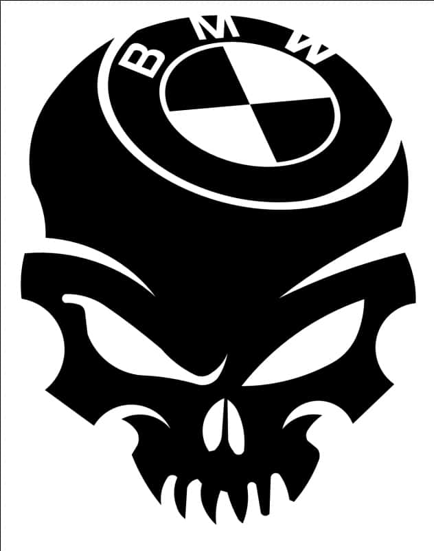 B M W Skull Logo Design