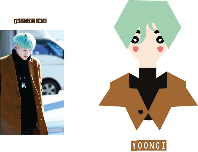 B T S Yoongi Chibi Inspired Look