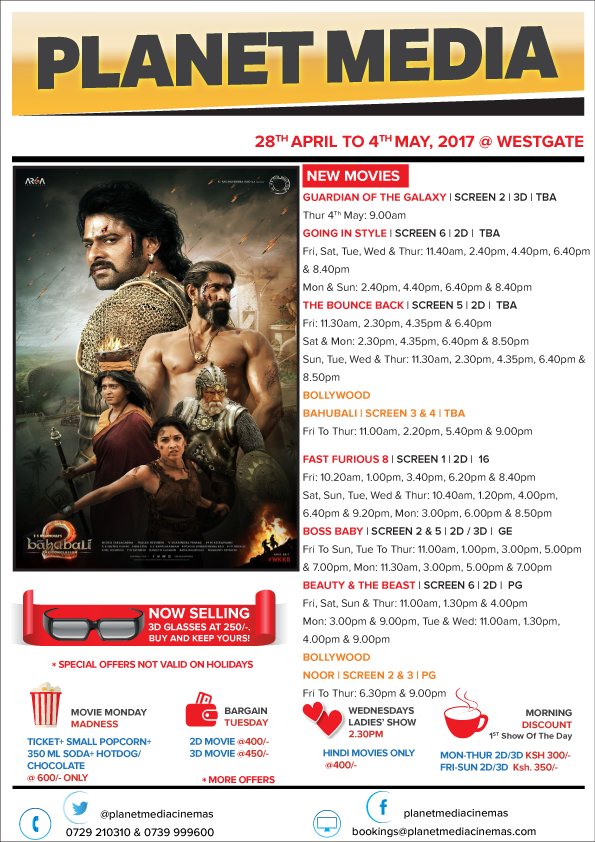 Baahubali2 Movie Showtimes Poster