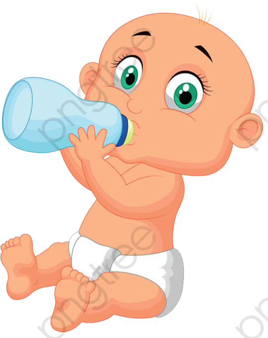 Baby Drinking Milk From Bottle