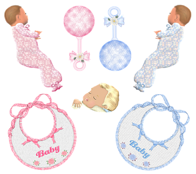 Baby Items Collection Illustration