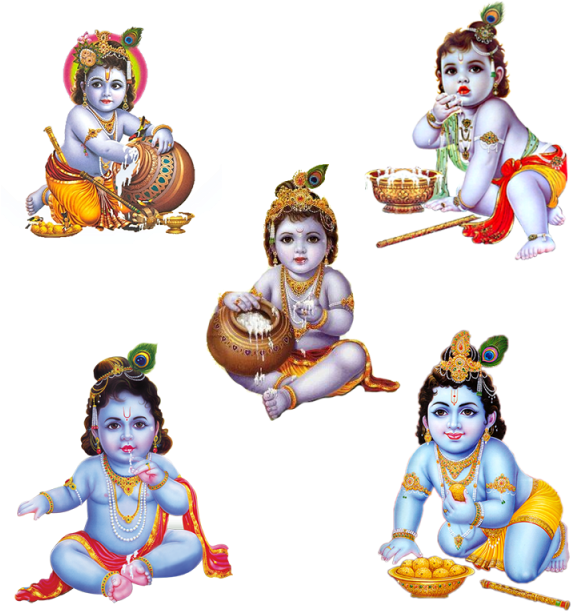 Baby Krishna Various Poses
