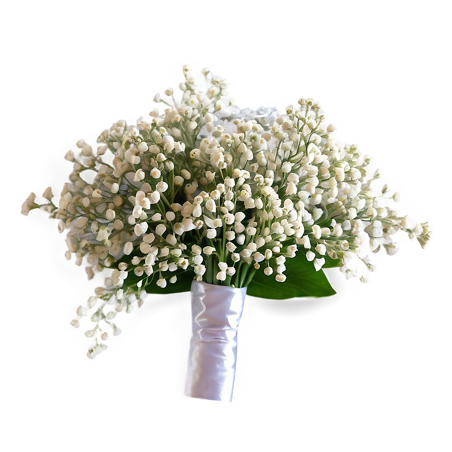 Baby's Breath Bridal Bouquet Png Pwd32