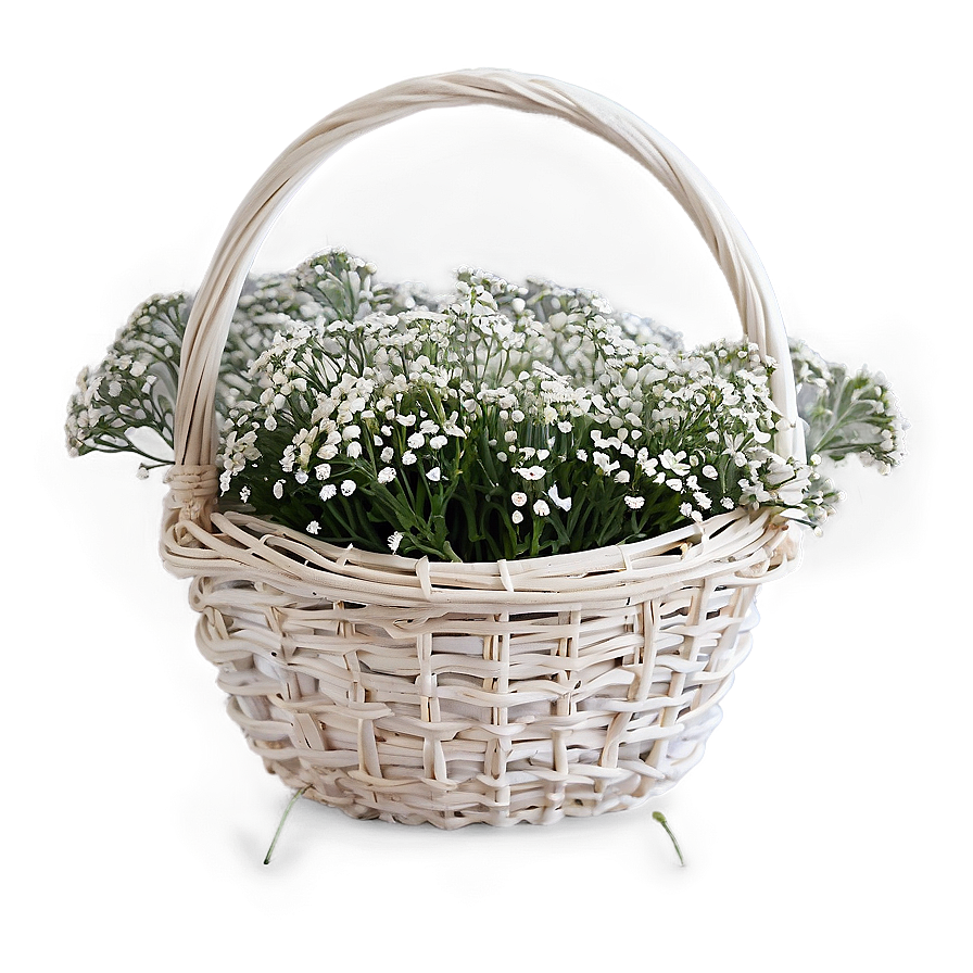 Baby's Breath In Basket Png 06212024