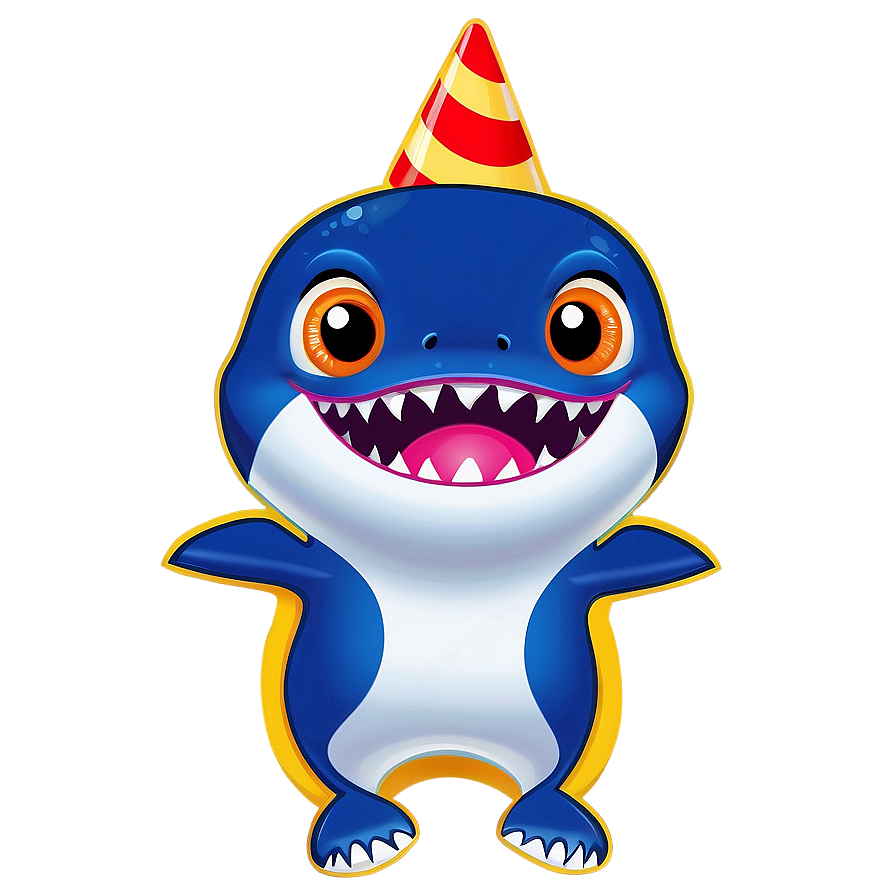 Baby Shark In Party Hat Png 05042024