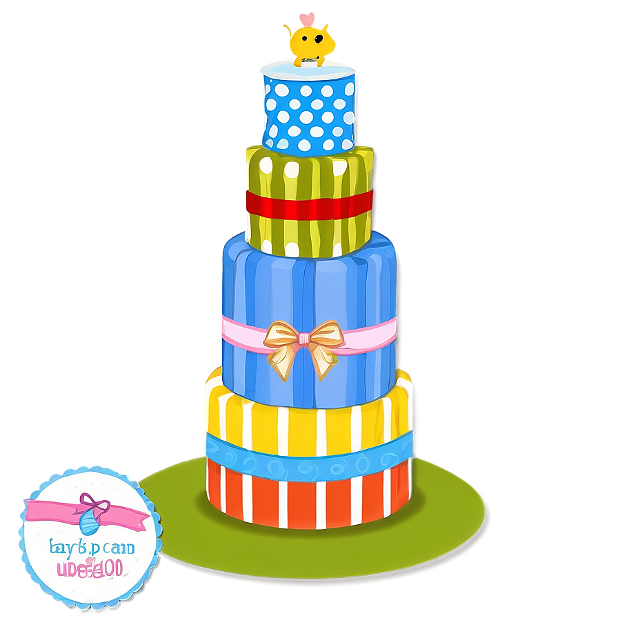 Baby Shower Diaper Cake Design Png 86