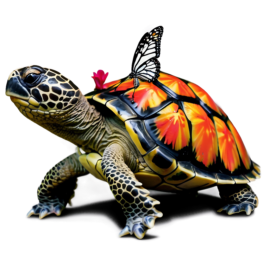 Baby Turtle And Butterfly Png 34