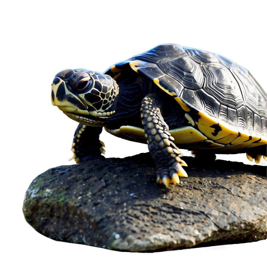 Baby Turtle On Rock Png Uhs89