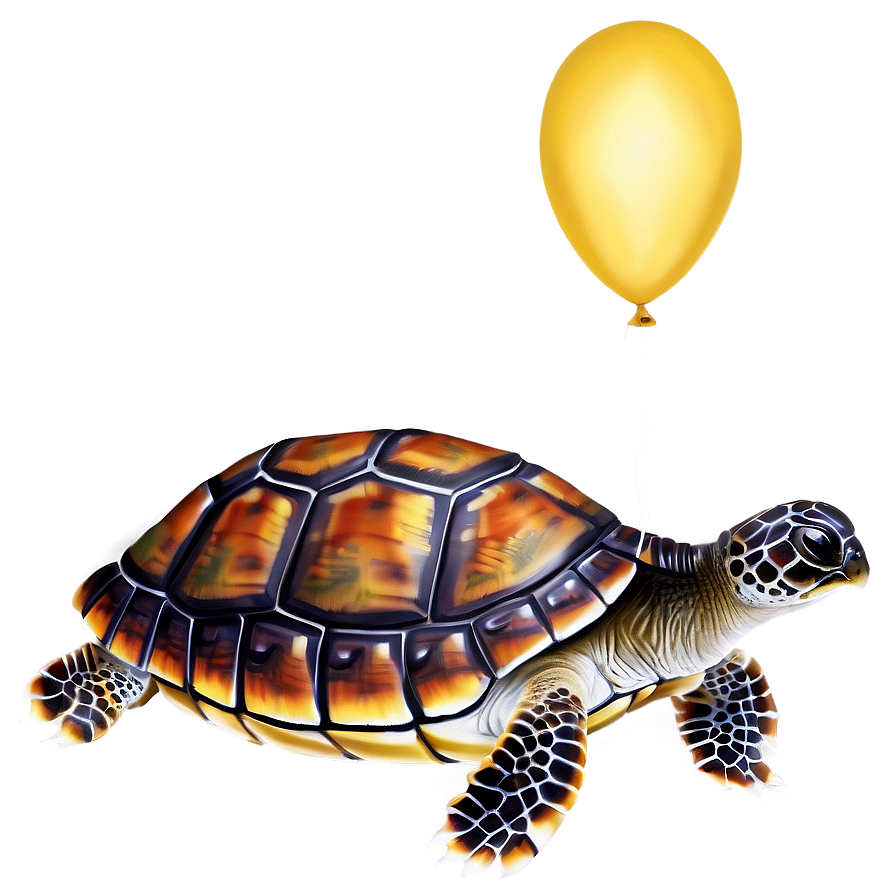 Baby Turtle With Balloon Png 06252024