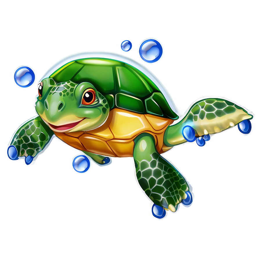 Baby Turtle With Bubble Png Gvl97