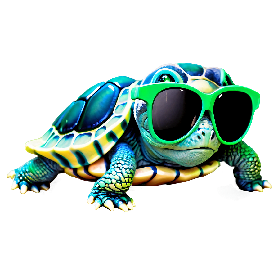 Baby Turtle With Sunglasses Png Naw19