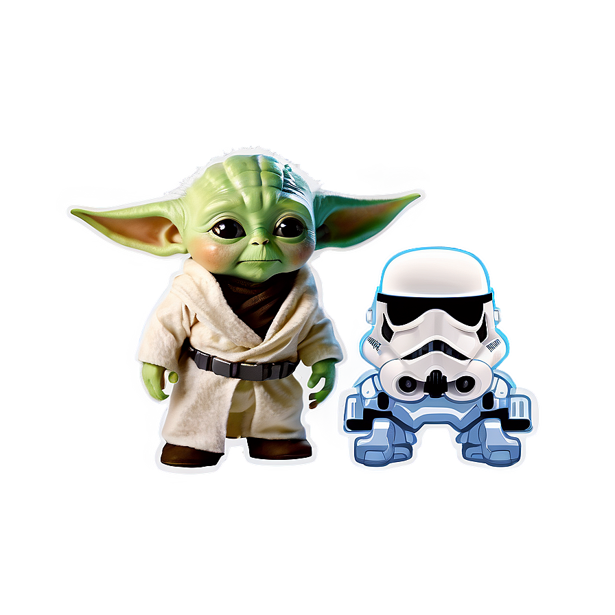 Baby Yoda And Stormtrooper Png 50