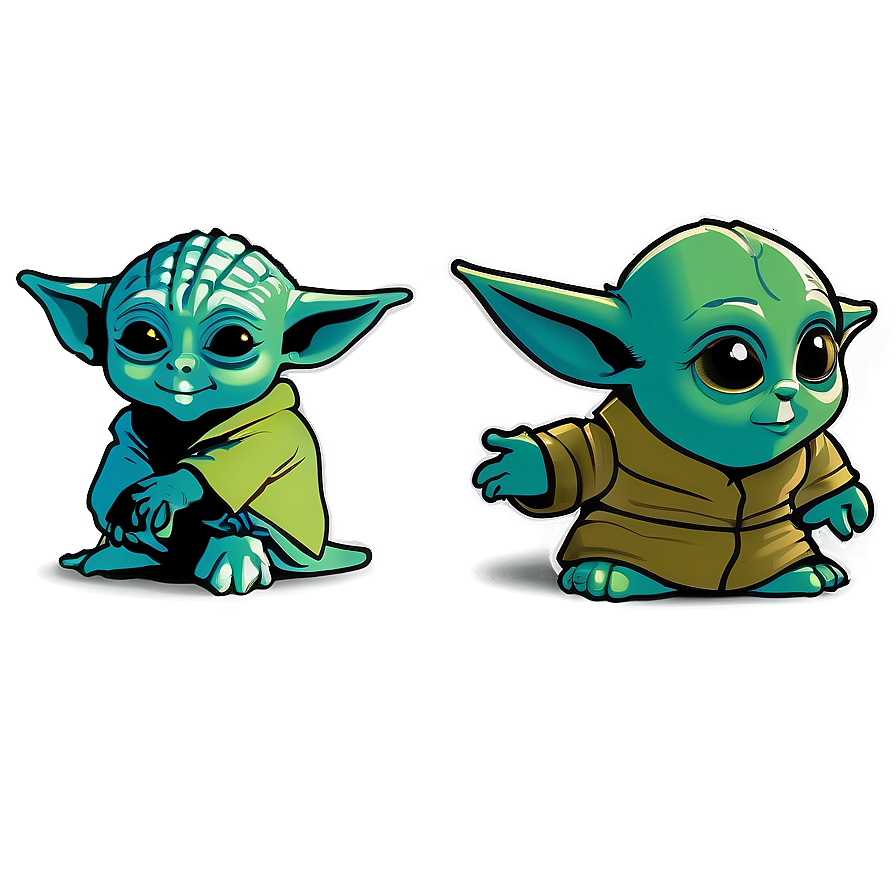 Baby Yoda Cartoon Drawing Png 80