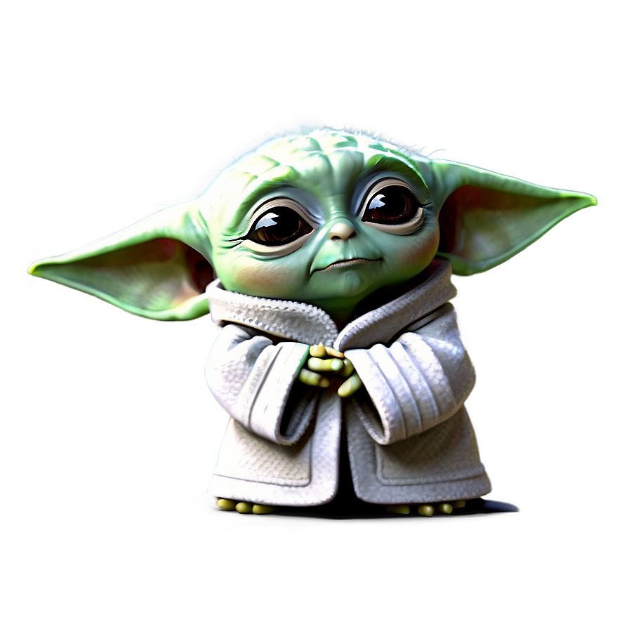 Baby Yoda Cartoon Fan Art Png Mcs