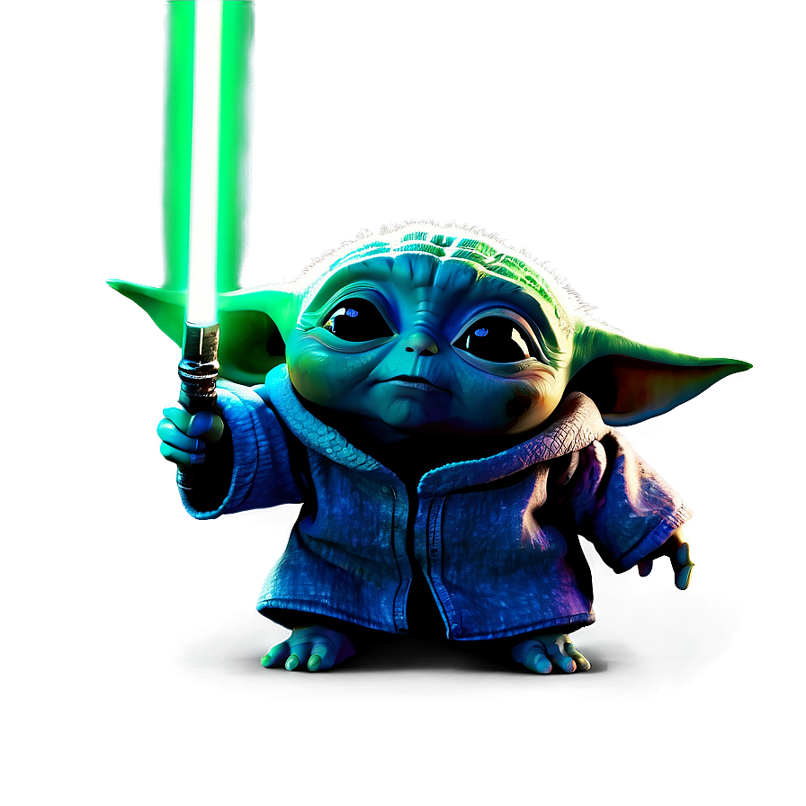 Baby Yoda Cartoon Space Background Png Dbs