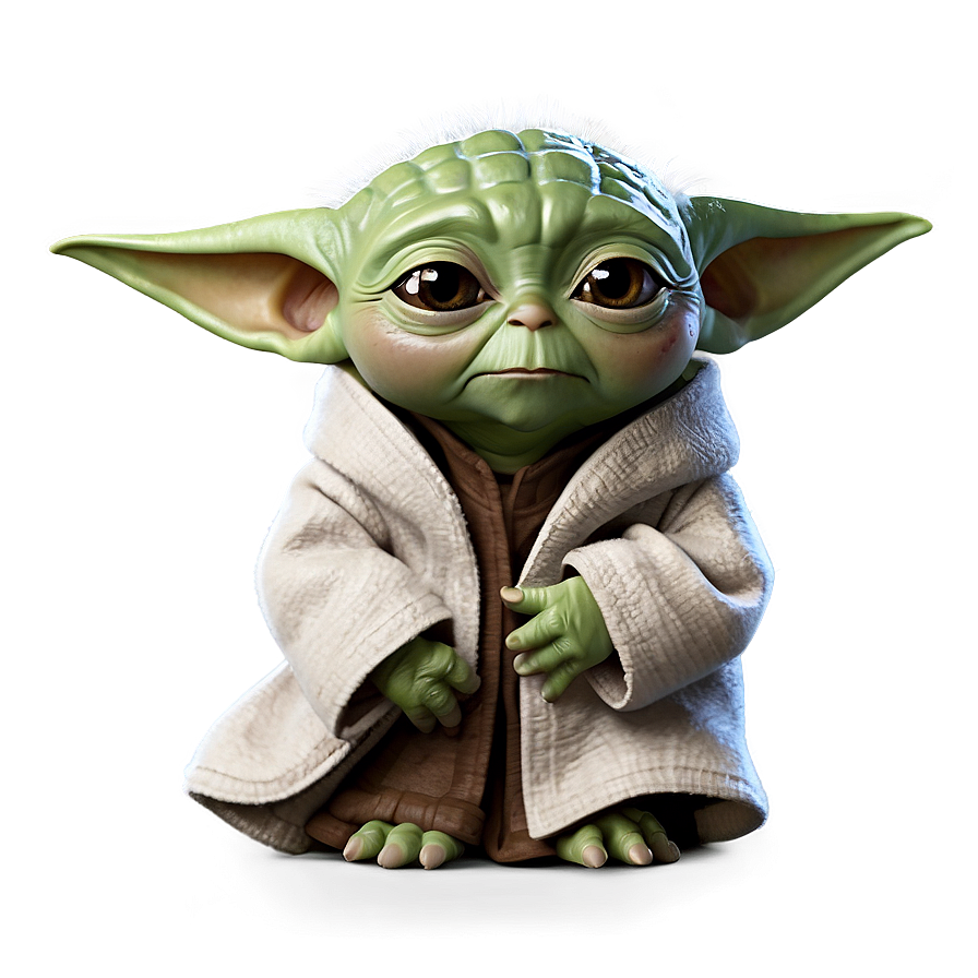 Baby Yoda Cartoon With Eyeglasses Png 06252024