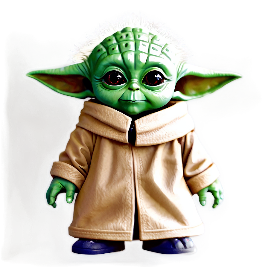 Baby Yoda Cartoon With Eyeglasses Png Ofp