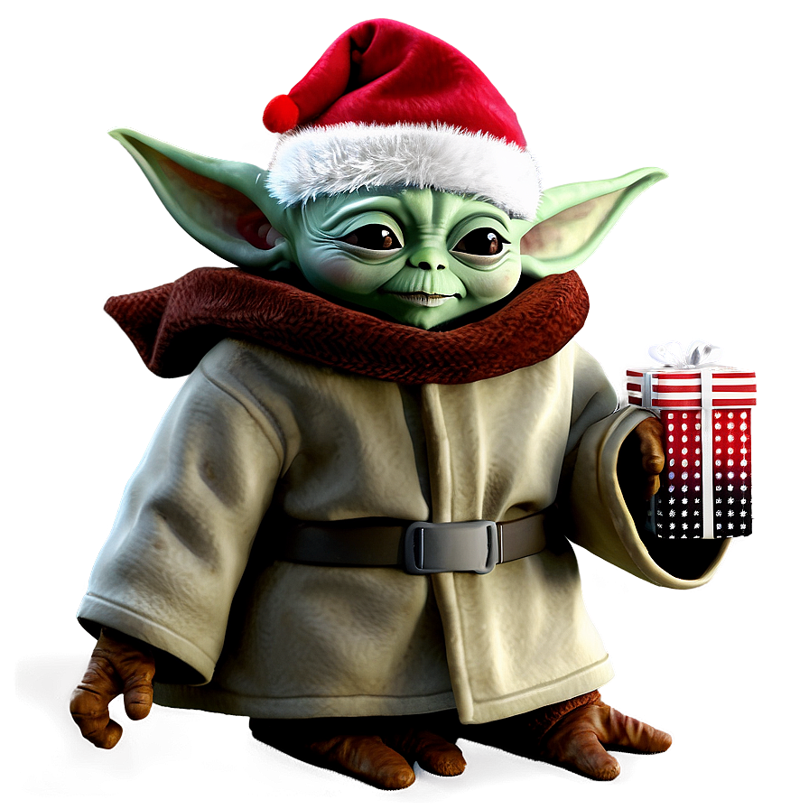 Baby Yoda Christmas Theme Png 36