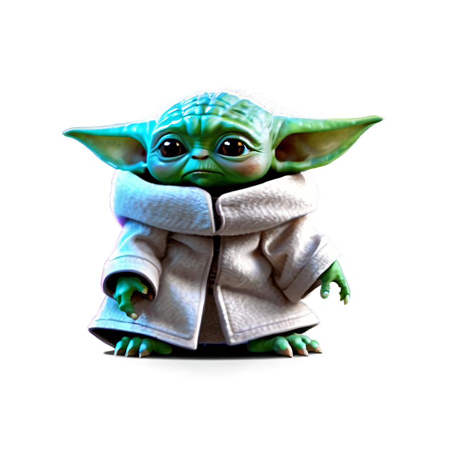 Baby Yoda Force Using Cartoon Png 06252024