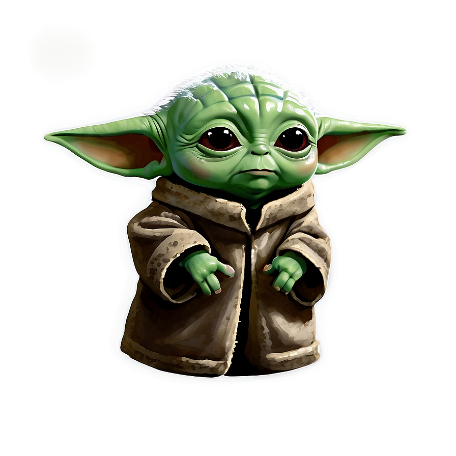 Baby Yoda Green Background Png 05062024