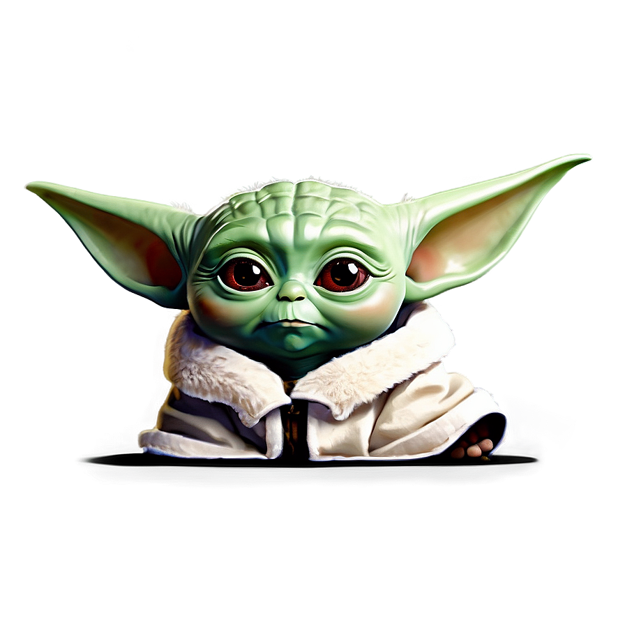 Baby Yoda Head Cartoon Png Sky