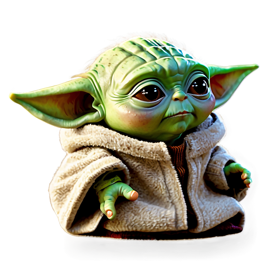 Baby Yoda Head Cartoon Png Xko97