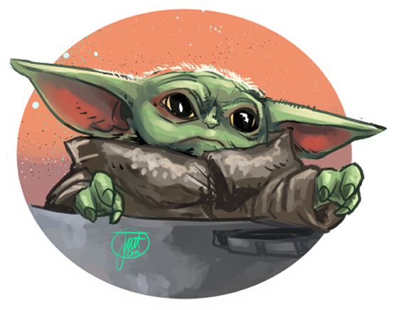 Baby Yoda Illustration