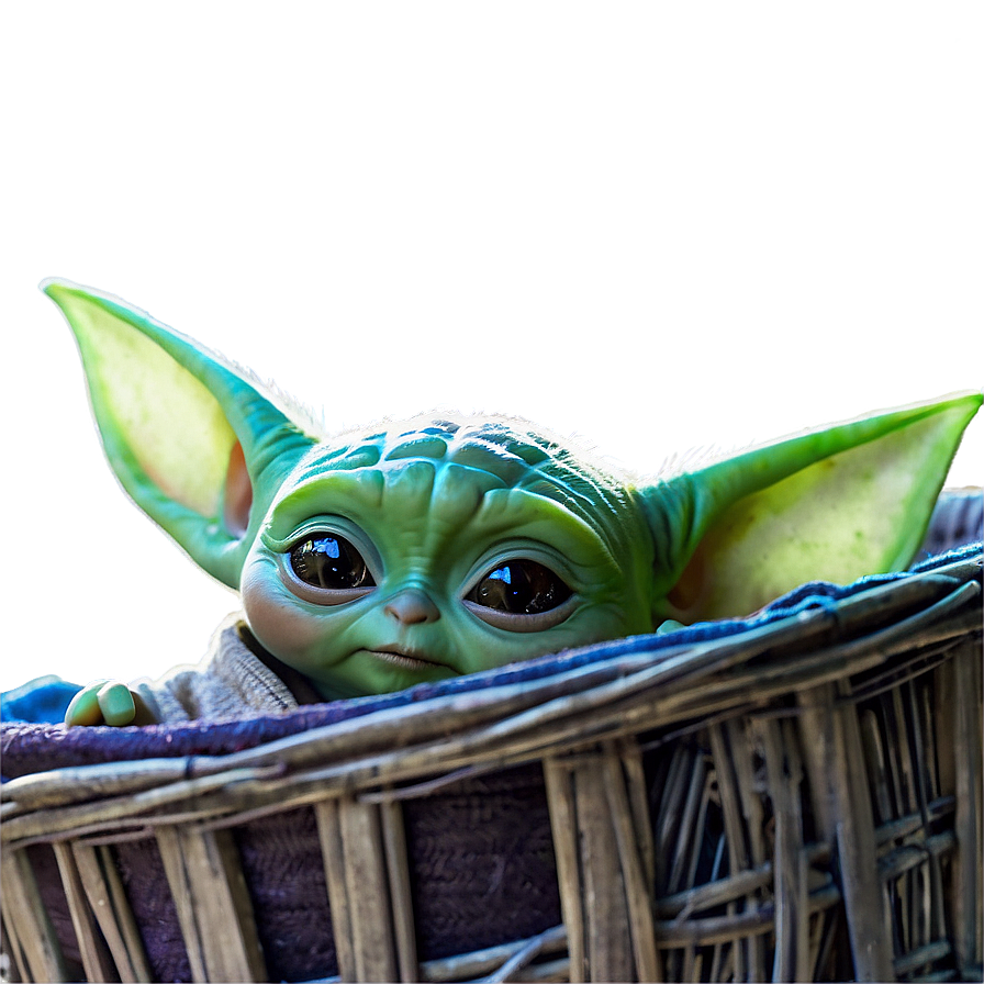 Baby Yoda In Basket Png 54