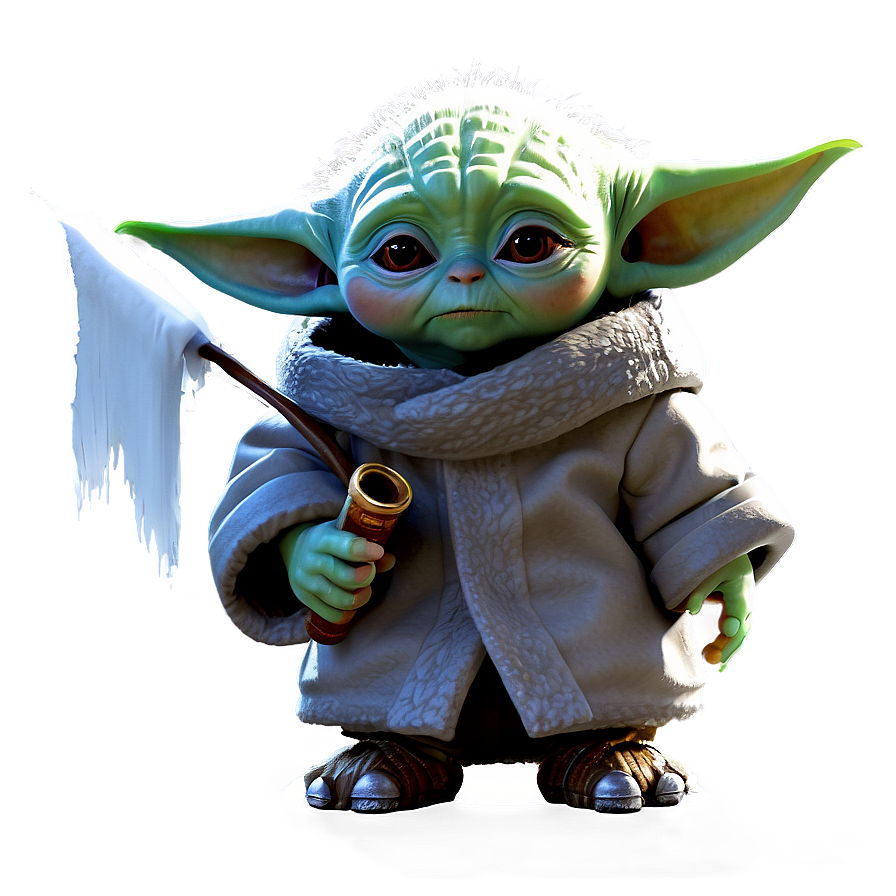 Baby Yoda In Snow Png 22
