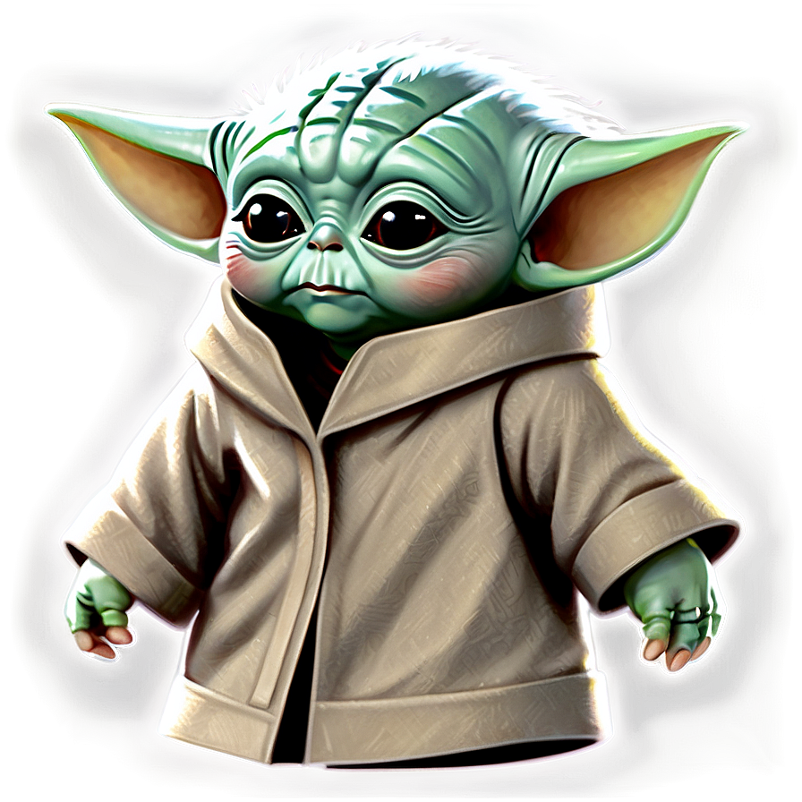Baby Yoda Side View Png 05062024