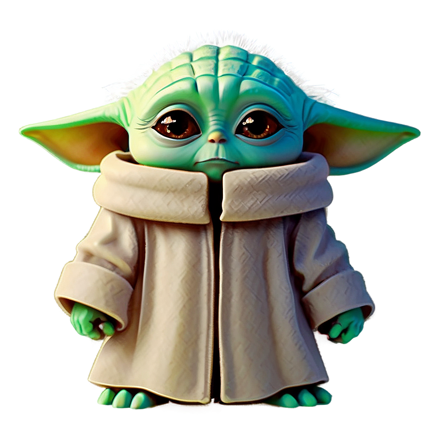 Baby Yoda Simple Cartoon Png 06252024